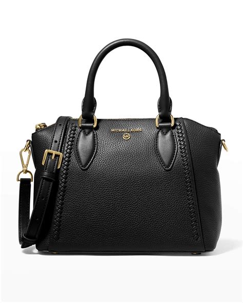 michael kors leather messenger bag